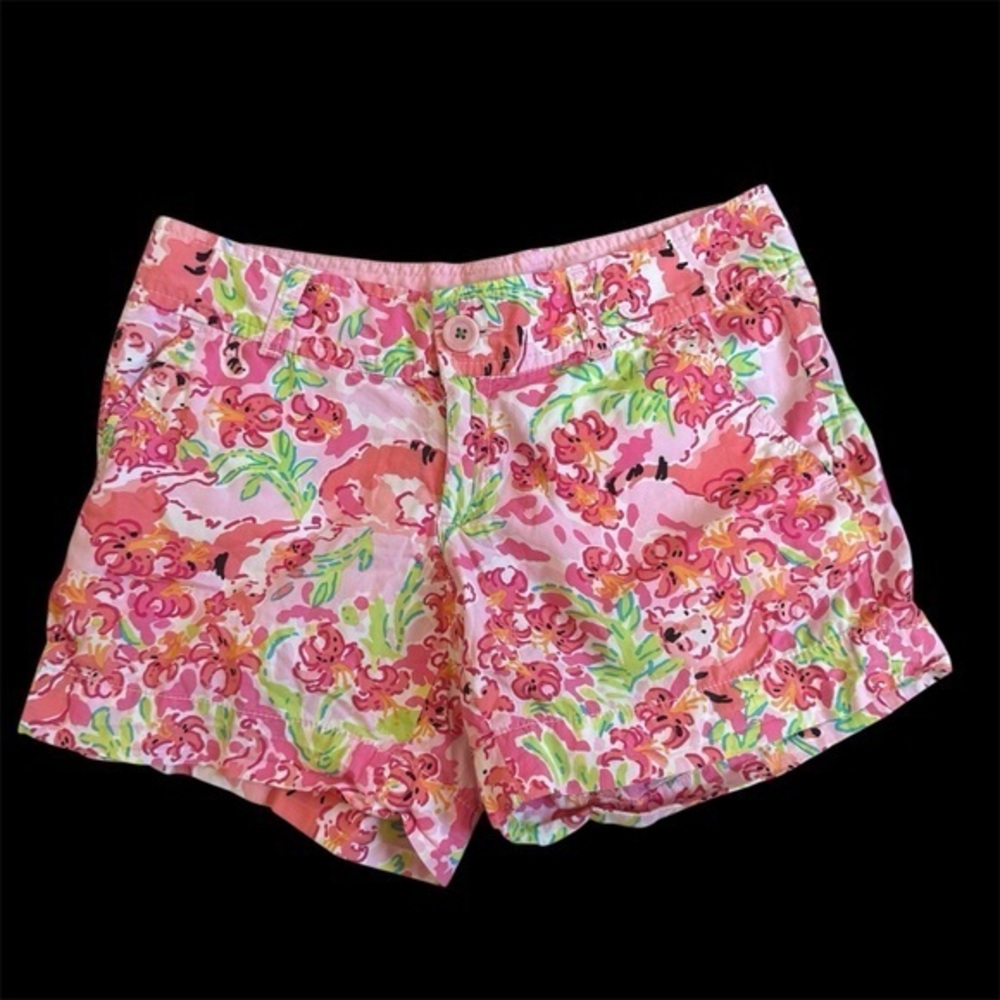 Lilly Pulitzer Women’s Callahan Shorts Size 0 “Let’s Cha Cha” Pink Floral Print